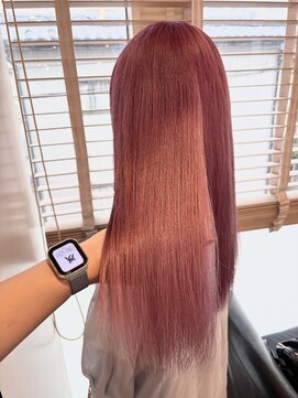 アンヴォーグ(en VOGUE) コーラルピンク×ロングスタイル