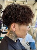 波巻きスパイラルパーマツイストパーマメンズマッシュパーマ