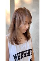 ヘアーアンドケアブラスト(HAIR CARE Blast) ブリーチなしのミルクティー韓国風透明感カラーレイヤーカット