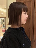 癖毛さん叶える切りっぱなしボブ/大人可愛いボブ/20代30代40代