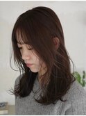 インナーカラーイヤリングカラーダブルカラーベージュカラー韓国