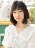 ★斜めバング小顔くびれヘア外ハネウルフボブディ30代40代★1