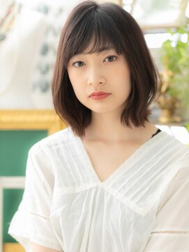 カバーヘア ブリス 志木南口駅前店(COVER HAIR bliss) ★斜めバング小顔くびれヘア外ハネウルフボブディ30代40代★1