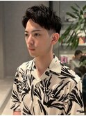アップバング ビジネス 30代40代 ツーブロック メンズショート