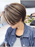 ハンサムショートxマットベージュ