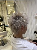 ◎スパイキー短髪パーマなし清潔感アップバングスタイリング
