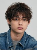原宿メンズパーマルーズパーマシャドウパーマッシュウルフゆるめ
