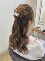 シエン ホワイト(CIEN white)&nbsp;【浜松美容院】お呼ばれアレンジ　ハーフアップ