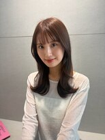 トリッカ 銀座(tricca)&nbsp;韓国風レイヤー/ミディアムヘア/くびれレイヤー/艶カラー