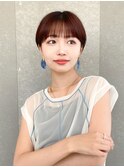 ハンサムショート/丸みショートボブ/20代30代40代50代/顔周り