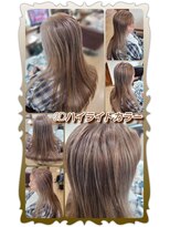 ヘアーファクトリー☆マハロ(Hair Factory☆MAHARO)&nbsp;３Dハイライトカラー☆ミルクベージュ