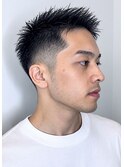 スキンフェード×スパイキーショート