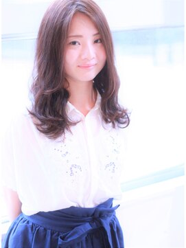 ヘアープロデュース ジェネシス(hair produce genesis) 【genesis】無造作なゆるふわセミロング×流し前髪