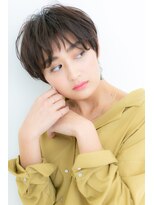 カバーヘア イヴ 戸頭店(COVER HAIR EVE) モードクールな黒髪小顔マニッシュショートZ戸頭20代30代40代