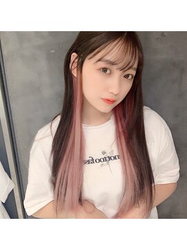 ウィリートーキョー 渋谷(WELLY TOKYO) 白川玲奈インナーピンクアッシュエクスタ☆速水悠介