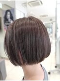 《ZELE上尾店》襟足ギリギリミニボブ★白髪ぼかしハイライト