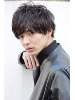 クーエフー(coo et fuu)&nbsp;ニュアンスマッシュのスパイラルパーマ　短髪　オシャレ感