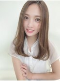 ブリーチなし艶ツヤアッシュベージュ