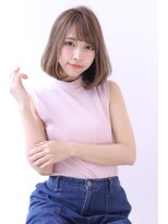 オーロ 緑地公園店(ORO)&nbsp;ことりベージュローライト大人かわいい小顔スリークボブ大人ボブ