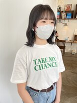 ヘアーアイストゥーレ(HAIR ICI TRE)&nbsp;暗髪カラー 透明感カラー　顔周りカット　担当渡辺聖