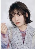 外ハネゆる巻きボブ