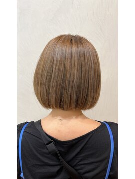 ネックス 表参道本店(nex) 【nex 表参道】白髪ぼかし ハイライト ベージュ ボブ 齋藤