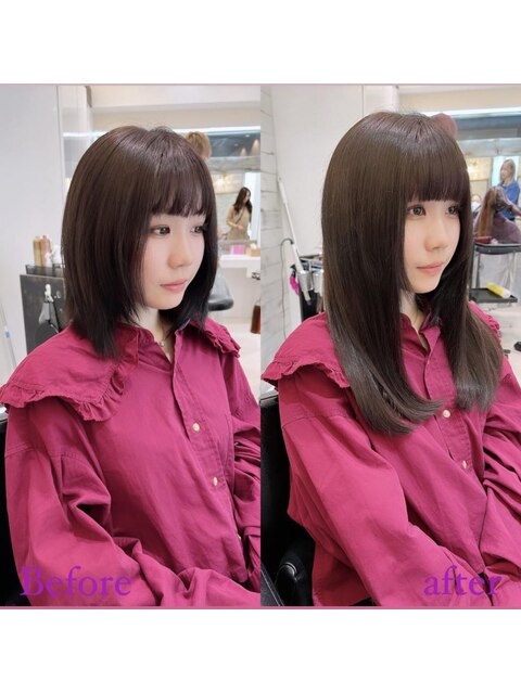 エクステでミディアムヘアも作れます