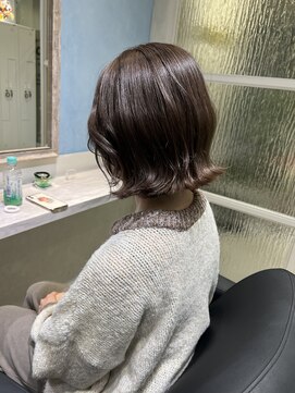 アソビセカンド 原宿(ASOBI 2nd) 前髪/マチルダボブ/ピンクベージュ/インナーグレージュ/ブルー