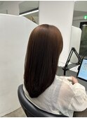 切りっぱなしボブ/エアリーロング/美髪/ピンクブラウン/ショート
