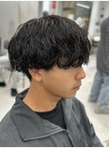 重め緩め波巻きパーマ