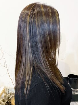 レポヘアー(Repos hair) 20代30代40代ハイライトオリーブアッシュ立体感外国人風