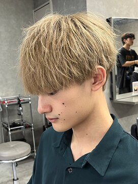 エルマーク 心斎橋(L-MARK) ダブルカラーブリーチケアブリーチミルクティーリタッチシルバー