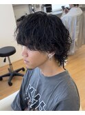 波巻きパーママッシュウルフツーブロックスパイラル名古屋