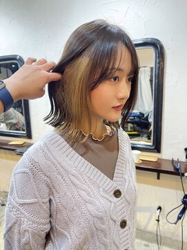 エトネ ヘアーサロン 仙台駅前(eTONe hair salon) ［ eTONe ］lob × inner blond