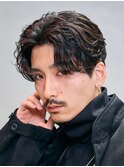 原宿スパイラルパーマラルフカールオールバック大人色気ヘア30代