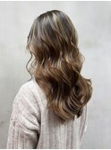 ロング顔周りレイヤーくびれヘア_ba540073