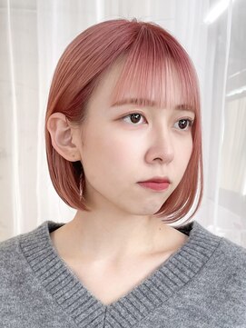 エルヘアメゾン(el. hair maison) ベビーピンクタッセルボブ☆切りっぱなしボブ