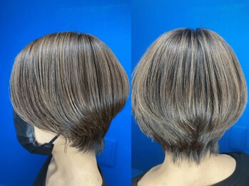 ムーンアディション(MOON ADDITION)の写真/”ドライヴカット”でボリュームやクセを改善、手触りよくまとまる◎美シルエットのショートスタイルへ*