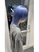 ポプルス(popls)&nbsp;ウルフカット/マッシュウルフ/メンズウルフ/ブルーカラー