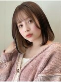 ミルクティーベージュ大人かわいいベージュインナーカラー