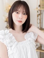 カバーヘア ブリス 大宮西口(COVER HAIR bliss) チョコレートブラウン前下がりミニボブディa大宮20代30代40代