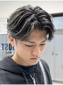 MEN'S/センターパート/メッシュ/フェザーパーマ/髪質改善/理容室