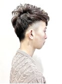メンズアシンメトリーワイルドパーマ