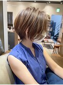 40代50代60代 ショート白髪ぼかし絶壁解消似合わせ 安