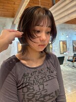 クレエ ヘアー デザイン(creer hair design)&nbsp;韓国風ヘアショートウルフ前髪パーマぱっつん前髪メンズライク