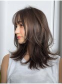 豊崎/ミルクティーブロンド/ダークブルー/デジタルパーマ