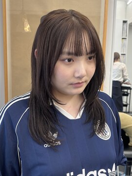 シベルバレー 横浜(sibell) セミロングレイヤーカット顔周りレイヤーウルフハッシュカット
