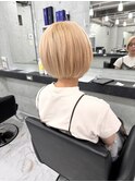 小顔ひし形 レイヤーカット 透明感カラー
