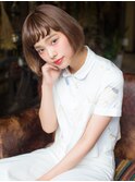 オン眉ナチュラルボブ