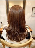 ノンジアミンカラーで艶感◎大人可愛い♪巻き髪アレンジ☆